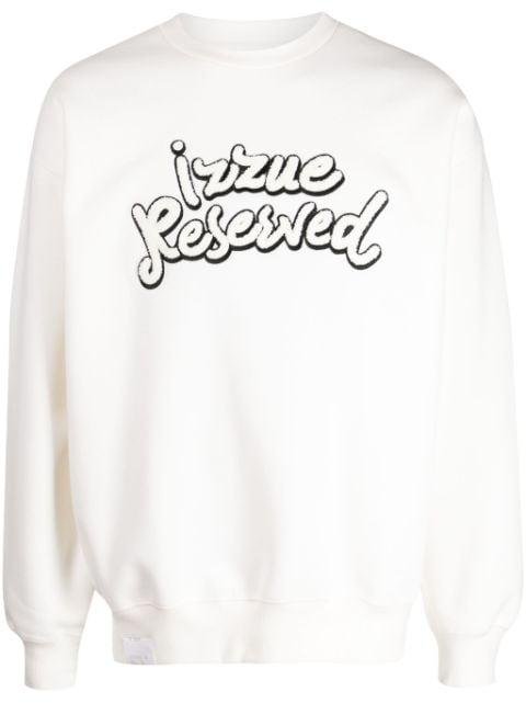 towelling logo-appliqué sweatshirt by IZZUE