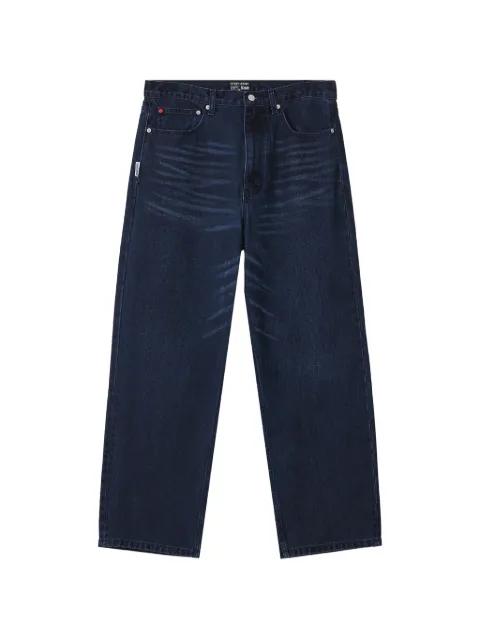 whiskered straight-leg jeans by IZZUE