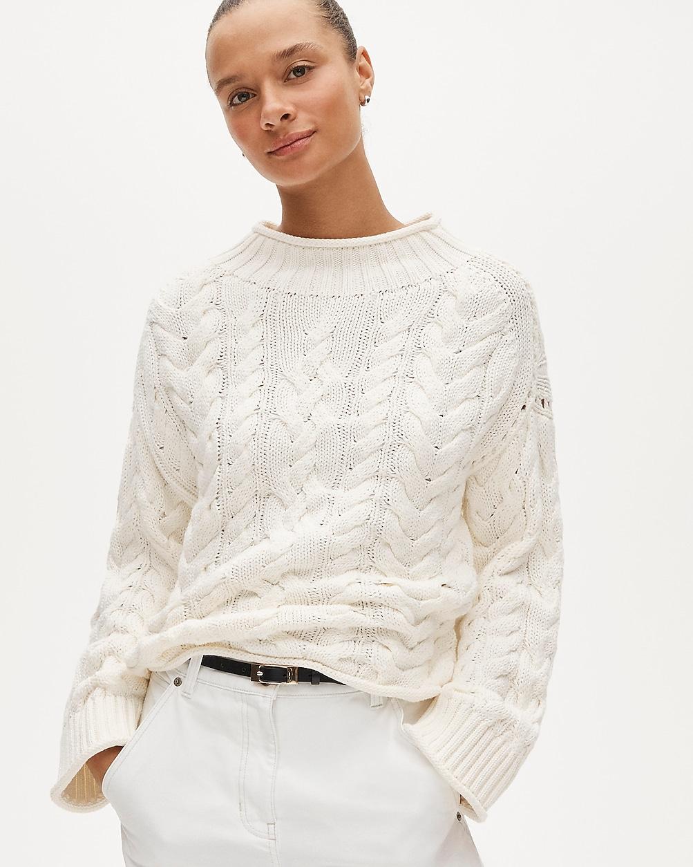 2025 Rollneck™ cable-knit sweater by J.CREW