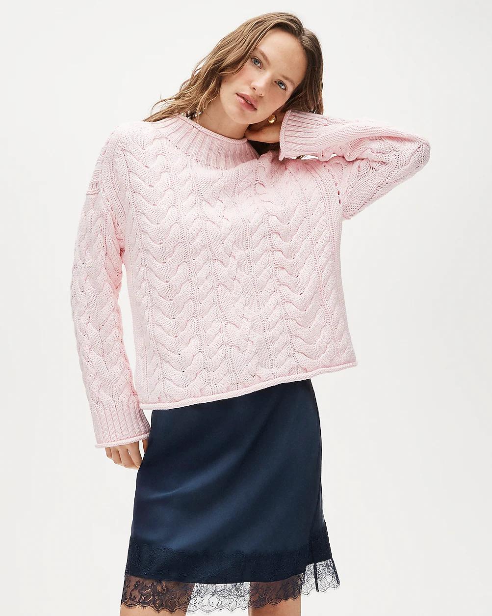 2025 Rollneck™ cable-knit sweater by J.CREW