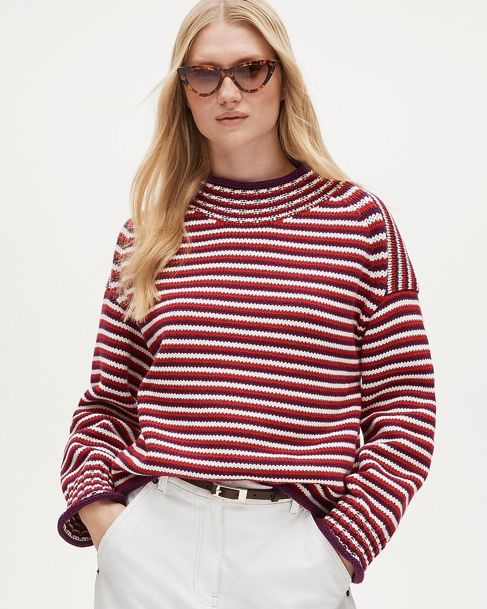 2025 Rollneck™ sweater in stripe by J.CREW