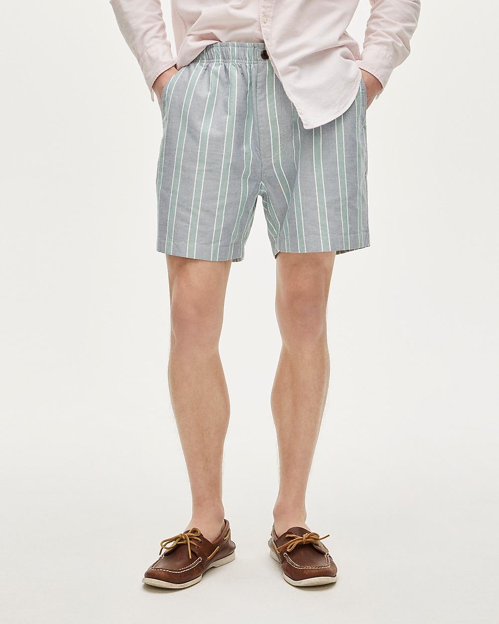 "5.5"" Pier short in cotton oxford stripe" by J.CREW
