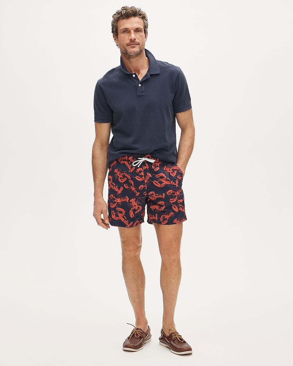 "6"" soft-lined stretch swim trunk" by J.CREW