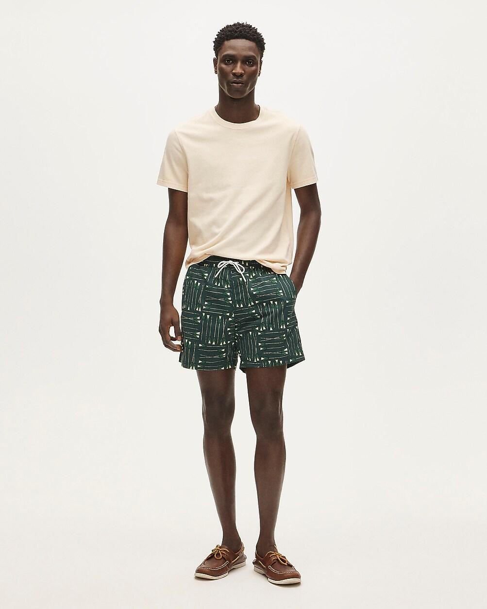 "6"" soft-lined stretch swim trunk" by J.CREW