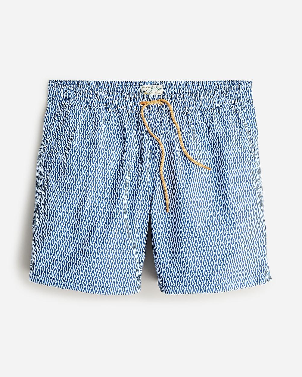 "6"" stretch swim trunk in print with ECONYL® nylon" by J.CREW