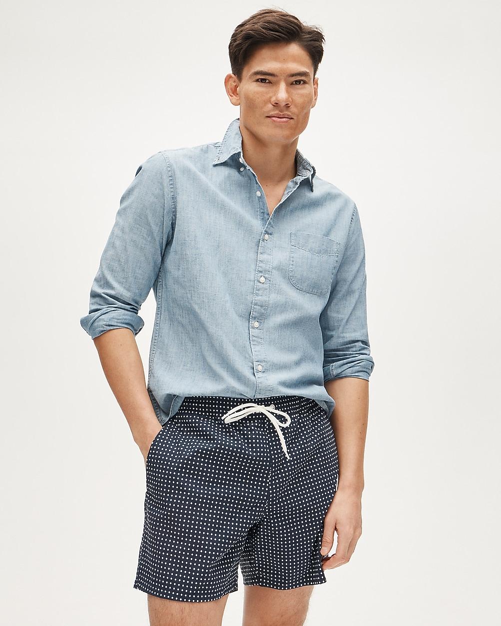 "6"" stretch swim trunk with ECONYLÂ® nylon" by J.CREW
