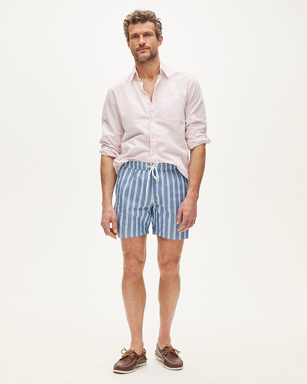 "6"" swim trunk in cotton-nylon blend oxford" by J.CREW
