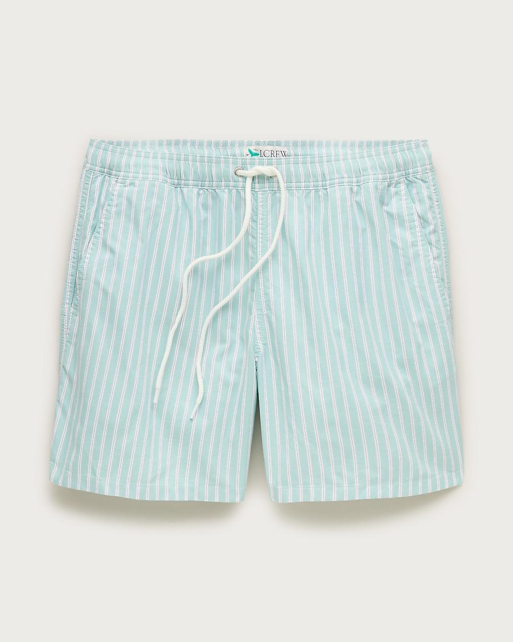 "6"" swim trunk in cotton-nylon blend oxford" by J.CREW
