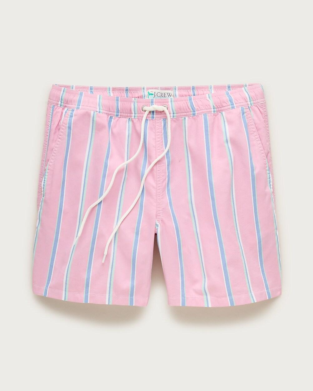 "6"" swim trunk in cotton-nylon blend oxford" by J.CREW