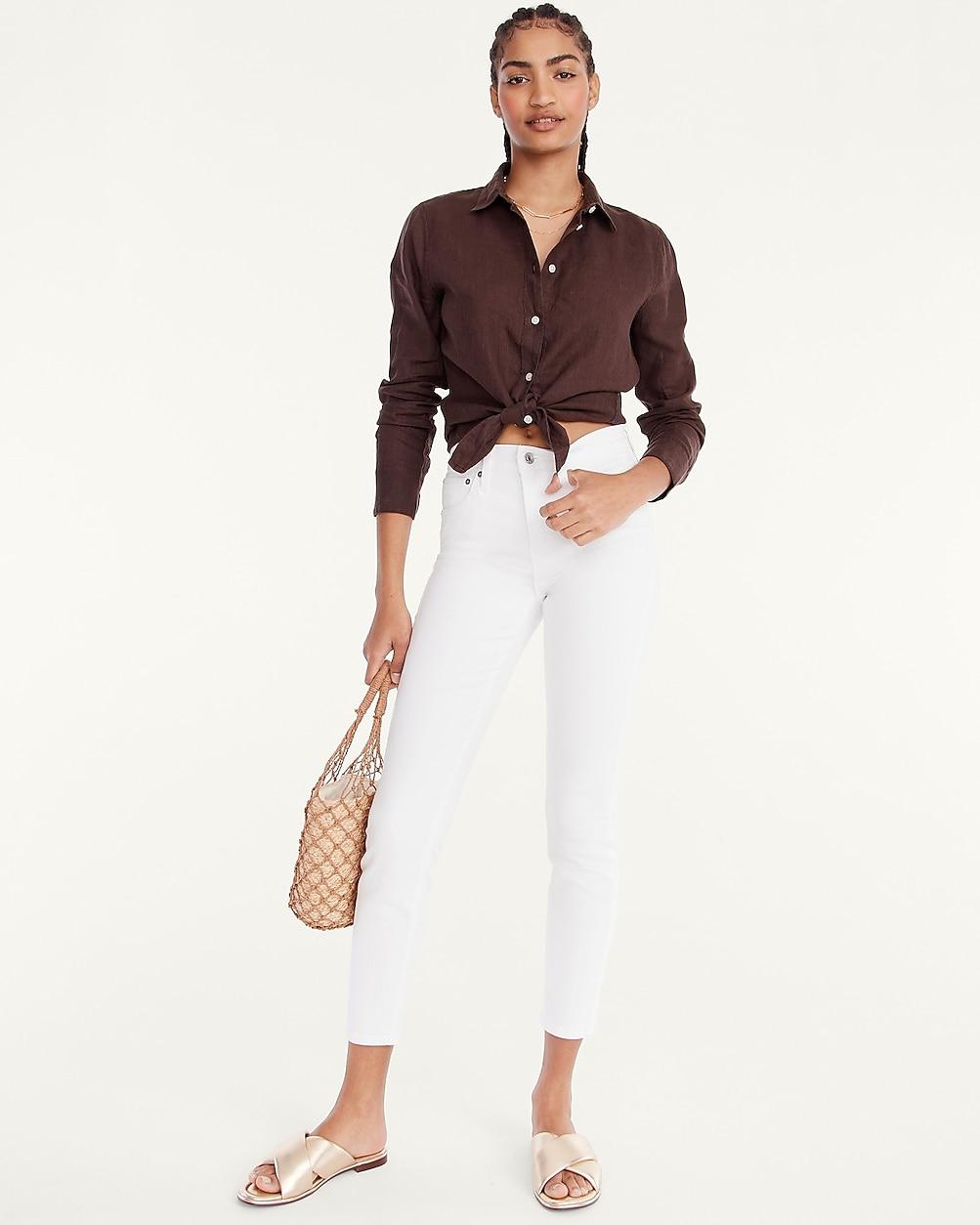 "9"" mid-rise toothpick jean in white" by J.CREW