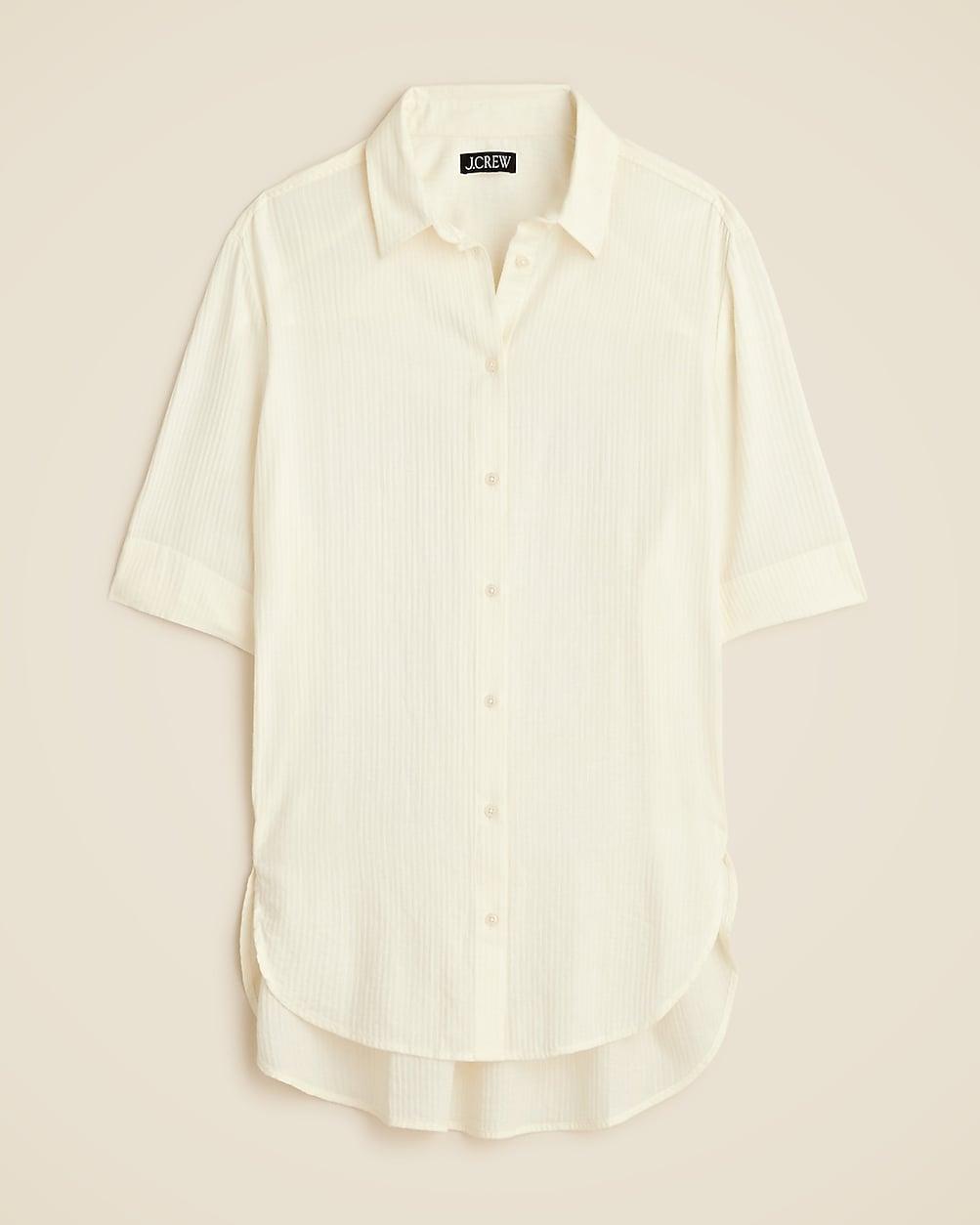 Airy gauze button-up shirt by J.CREW
