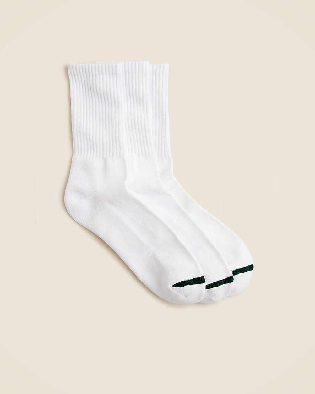 Athletic crew socks with COOLMAX® technology three-pack by J.CREW