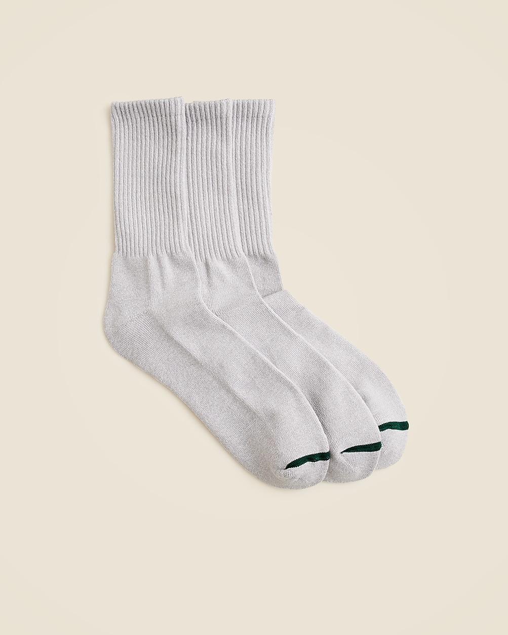 Athletic crew socks with COOLMAX® technology three-pack by J.CREW