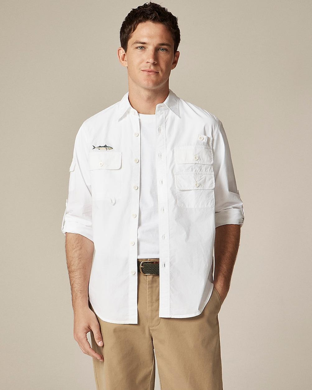 Atlantic Coastal Supplies X J.Crew cotton poplin fishing shirt by J.CREW