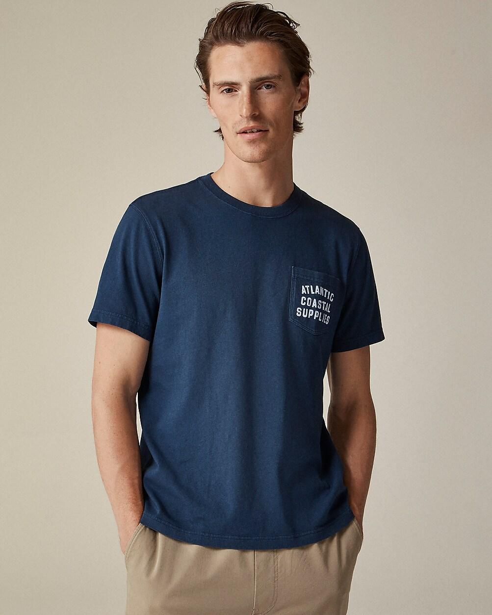 Atlantic Coastal Supplies X J.Crew vintage-wash cotton graphic T-shirt by J.CREW