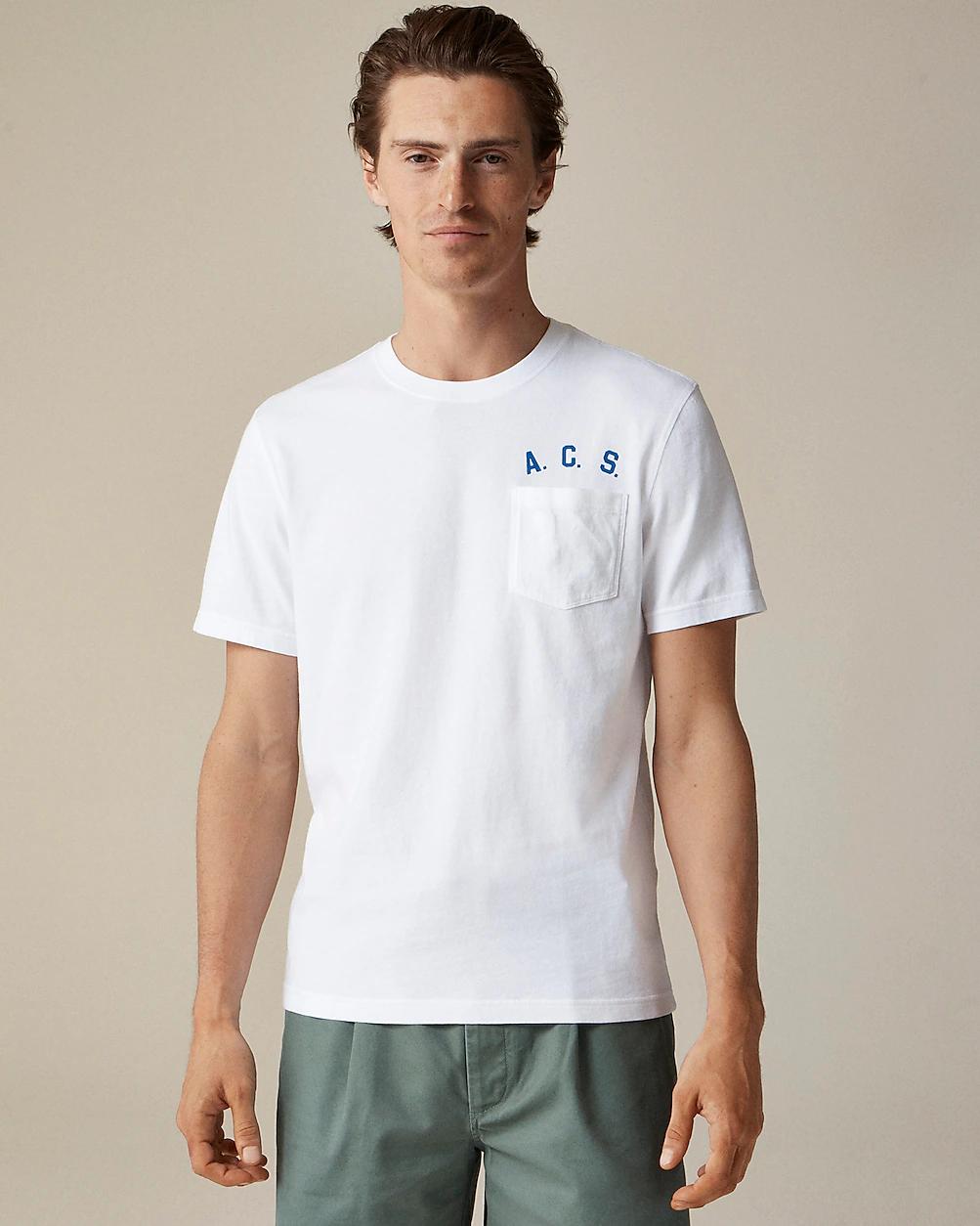 Atlantic Coastal Supplies X J.Crew vintage-wash cotton graphic T-shirt by J.CREW