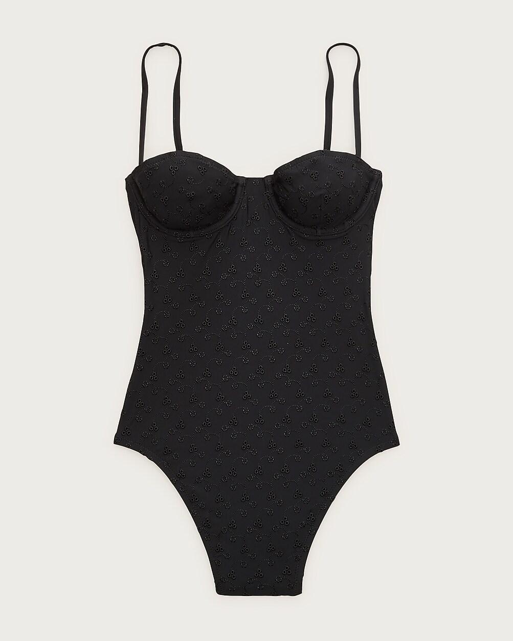Balconette eyelet underwire one-piece by J.CREW