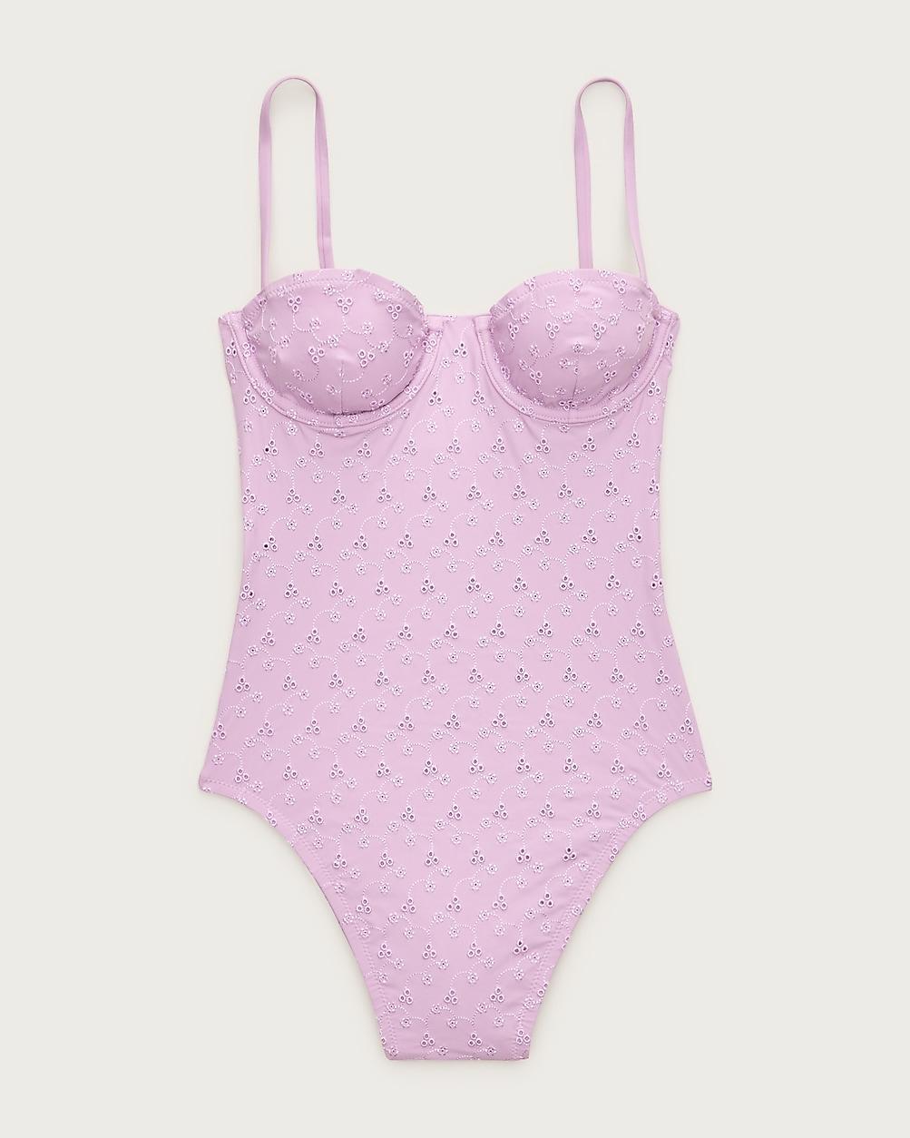 Balconette eyelet underwire one-piece by J.CREW