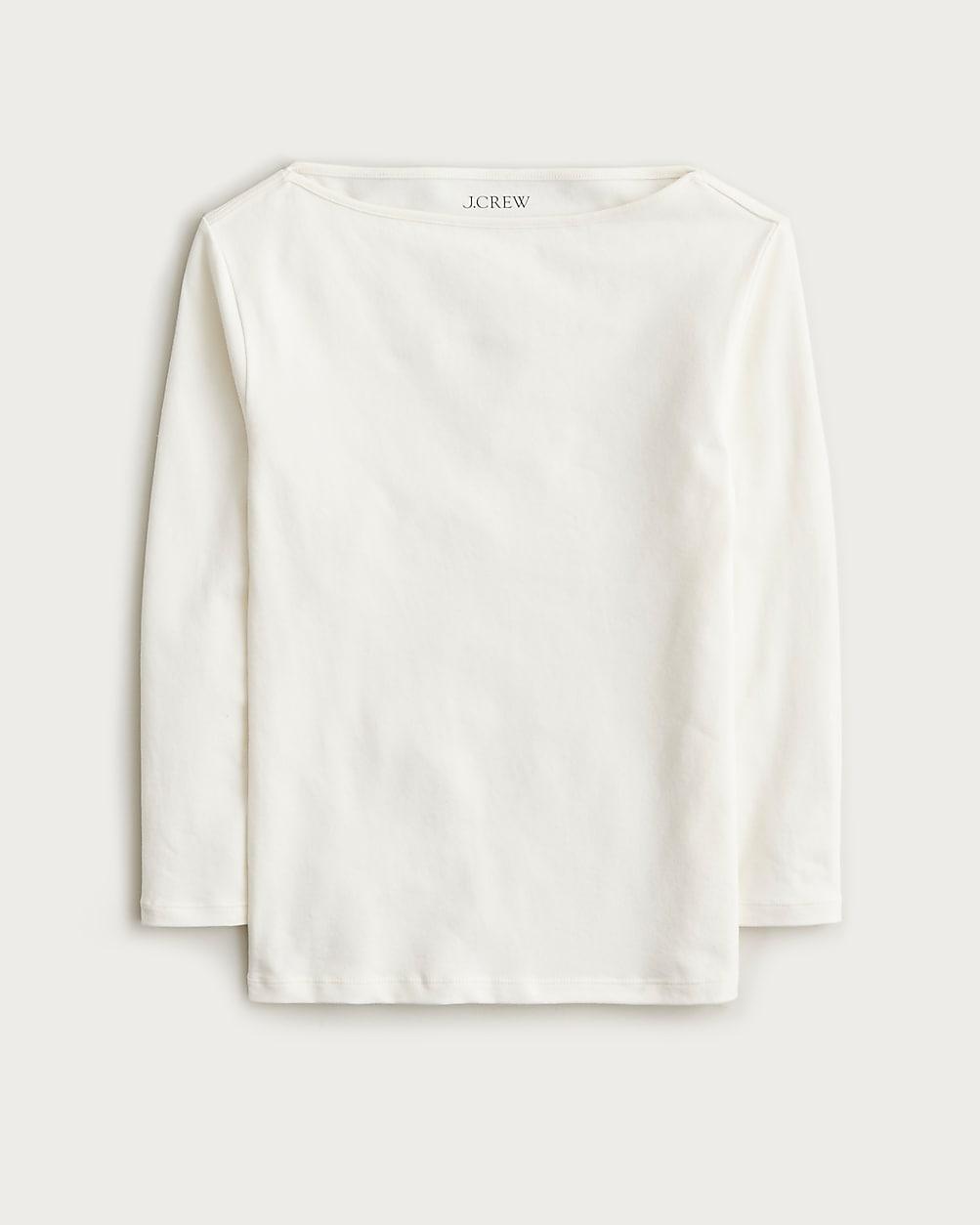 Ballet-sleeve top in lightweight stretch cotton blend by J.CREW