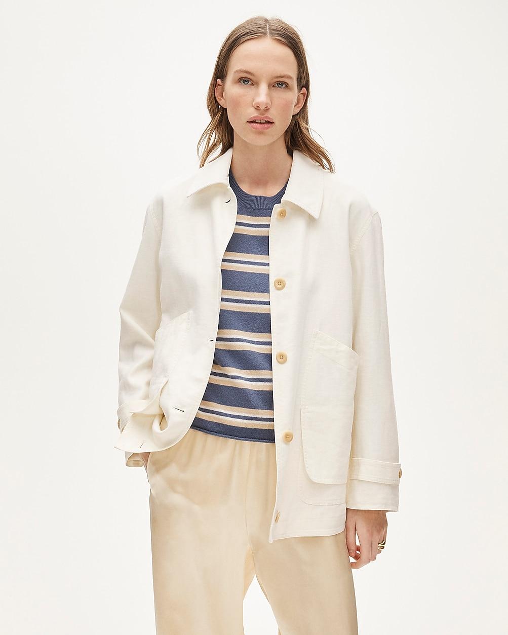 Barn Jacket™ in linen blend by J.CREW