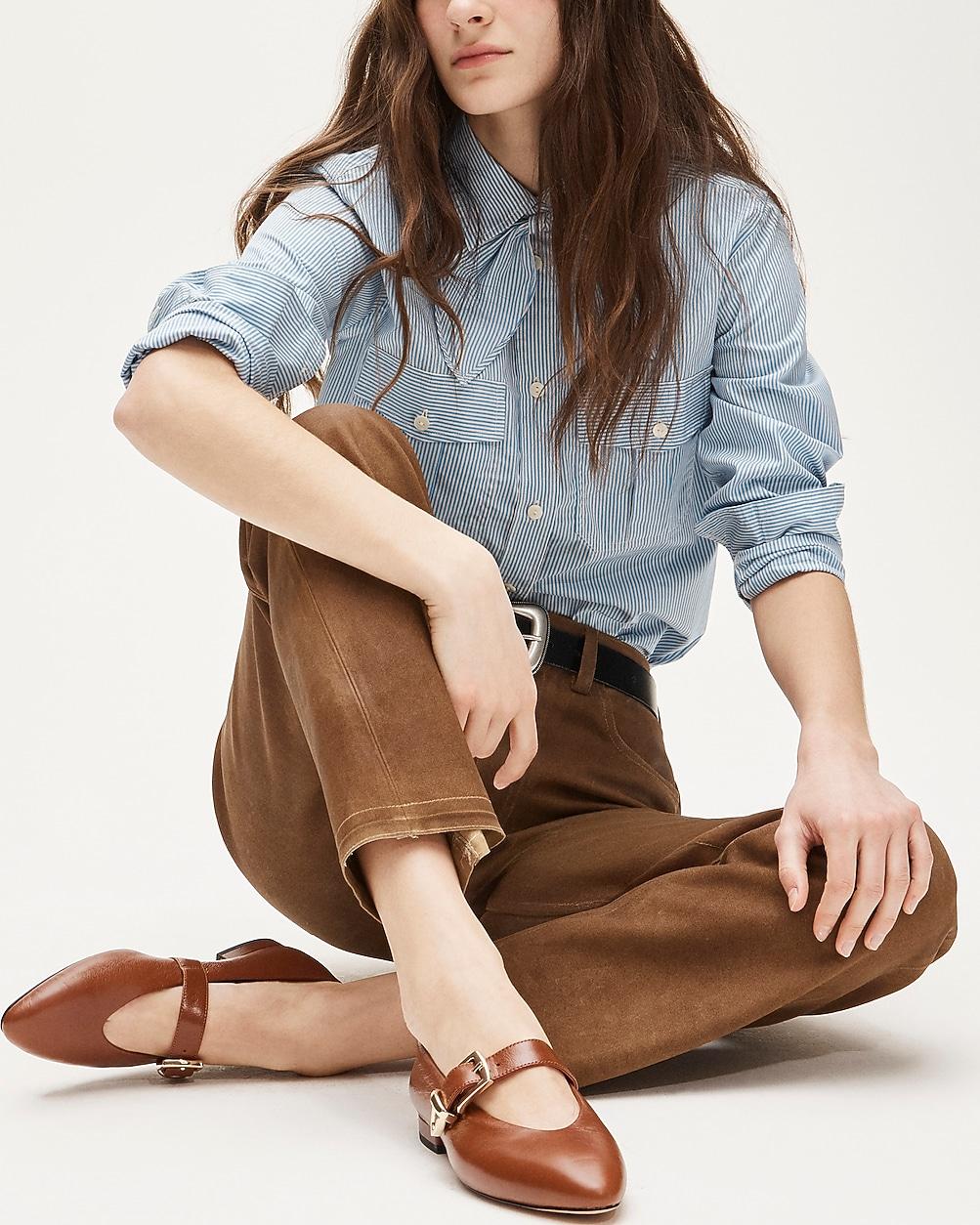 Bea Mary Jane ballet flats in leather by J.CREW