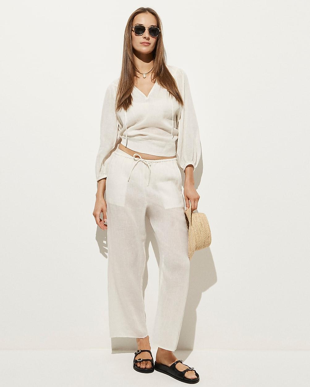 Beach pant in Hampton linen-blend by J.CREW
