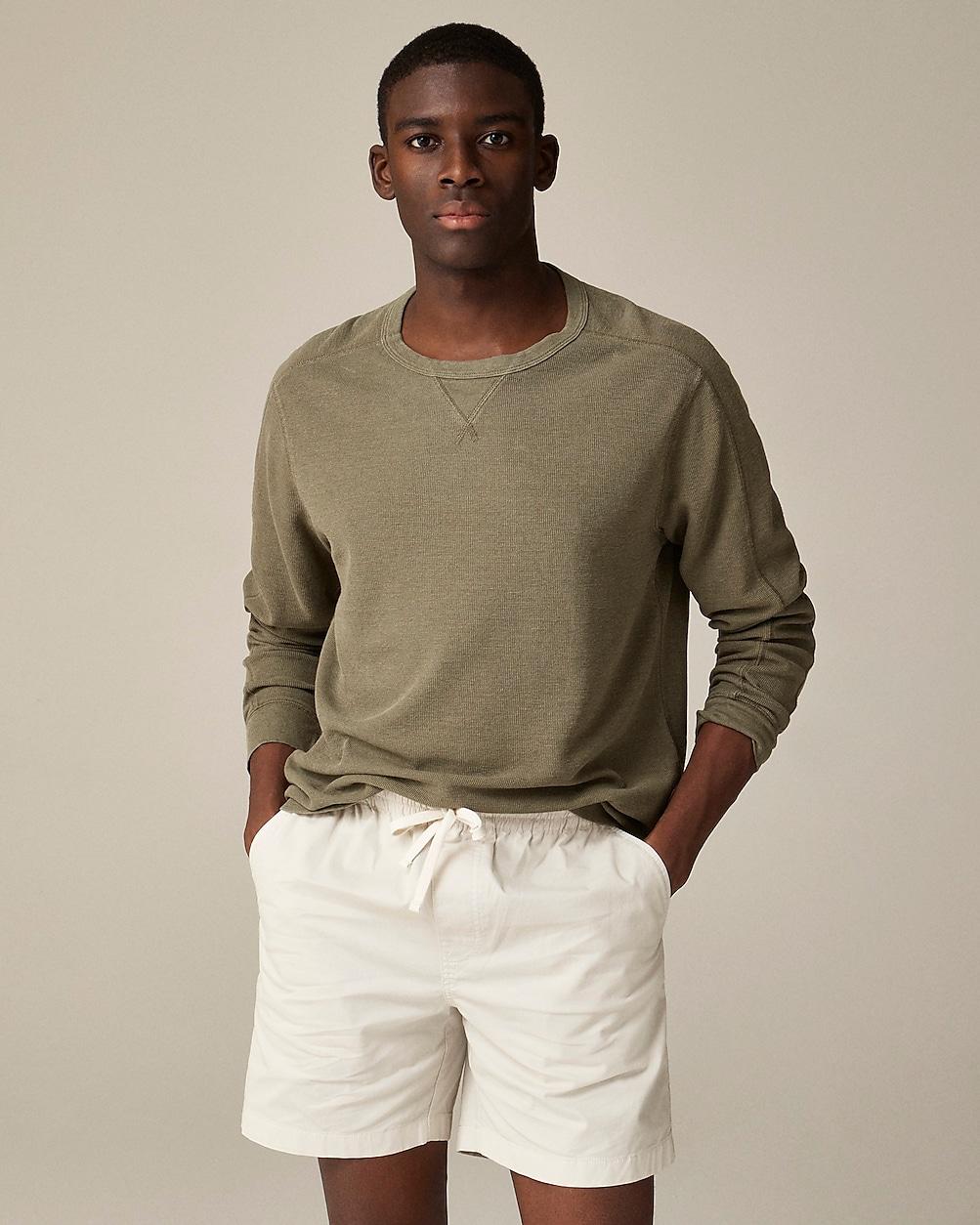 Beach thermal crewneck in linen-cotton blend by J.CREW