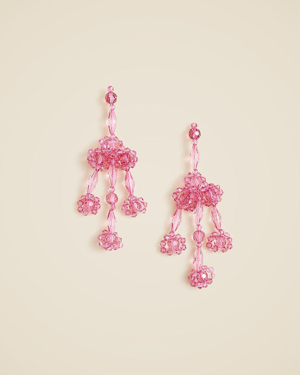 Beaded chandelier earrings by J.CREW
