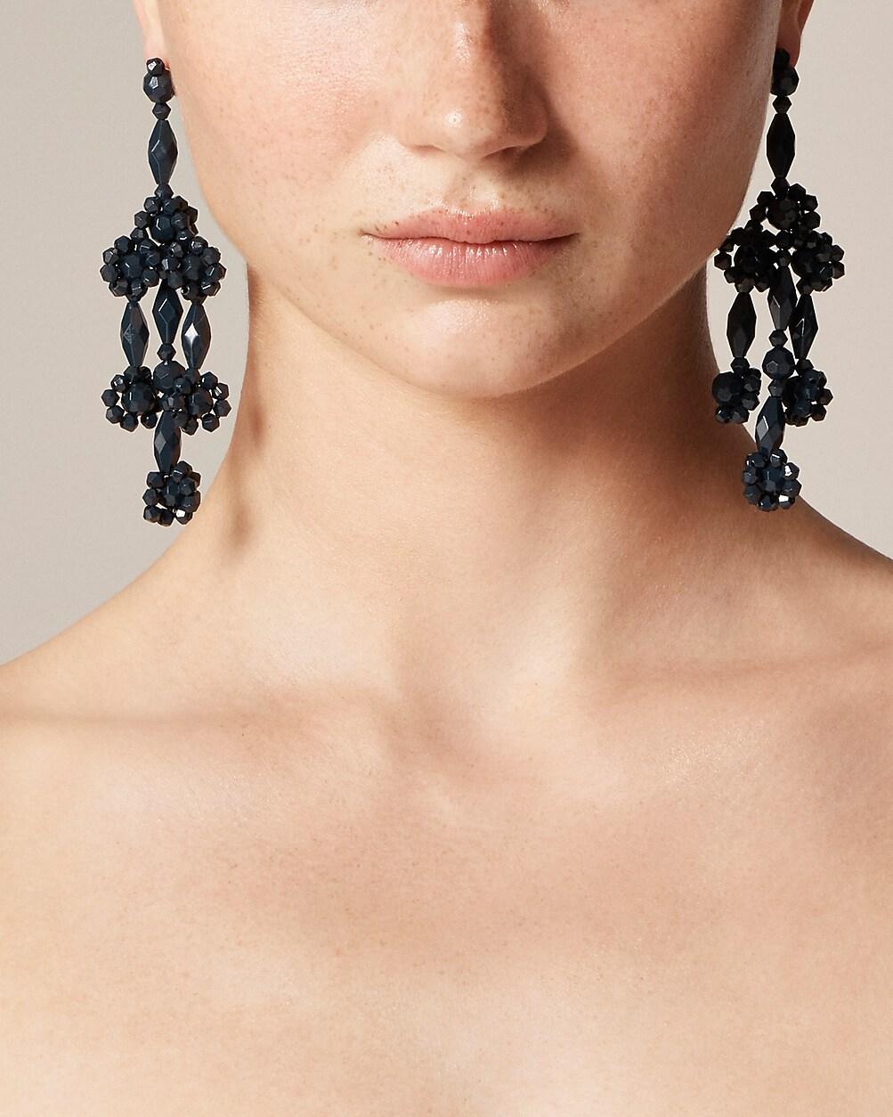 Beaded chandelier earrings by J.CREW