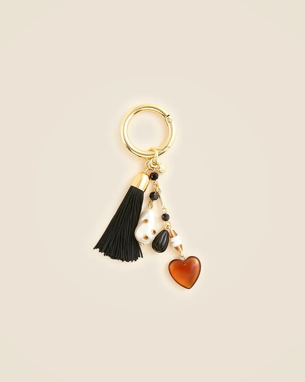 Beaded tassel bag charm by J.CREW