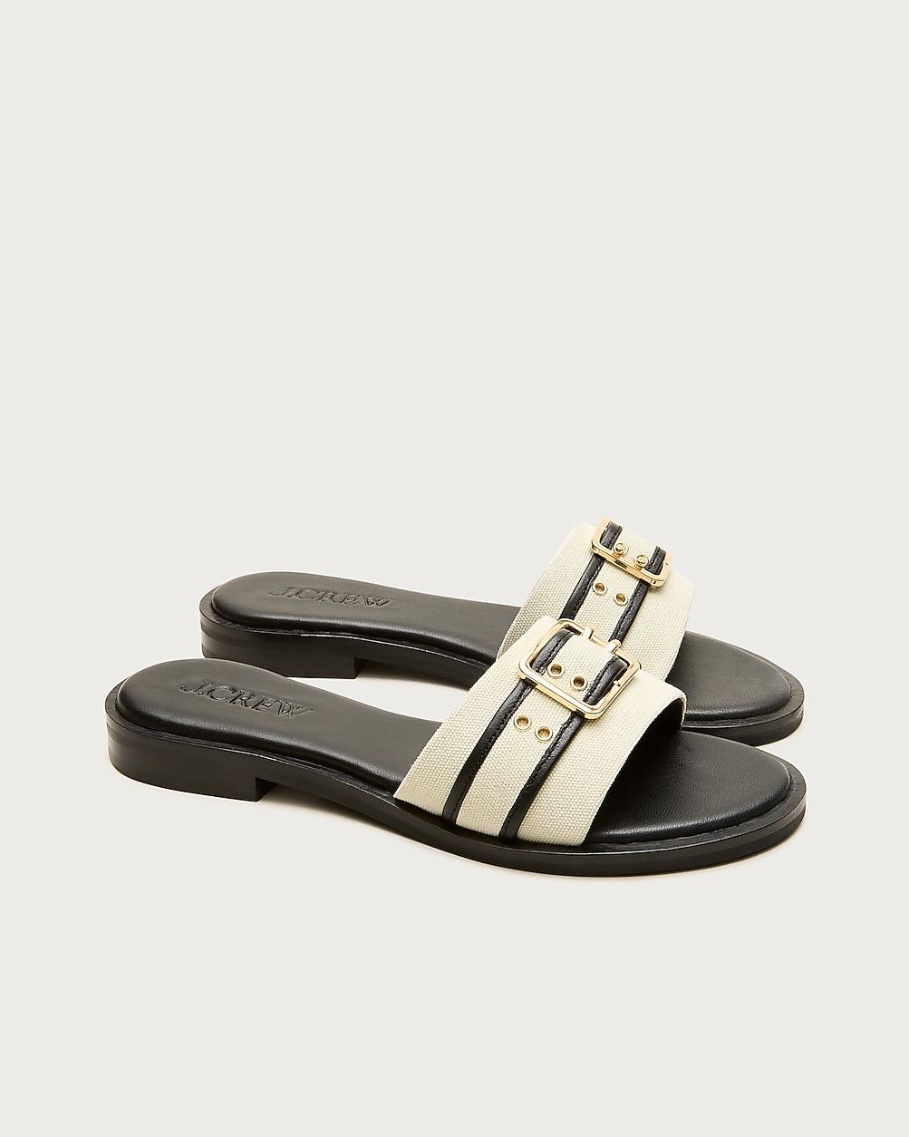 Belted sandals in canvas and leather by J.CREW