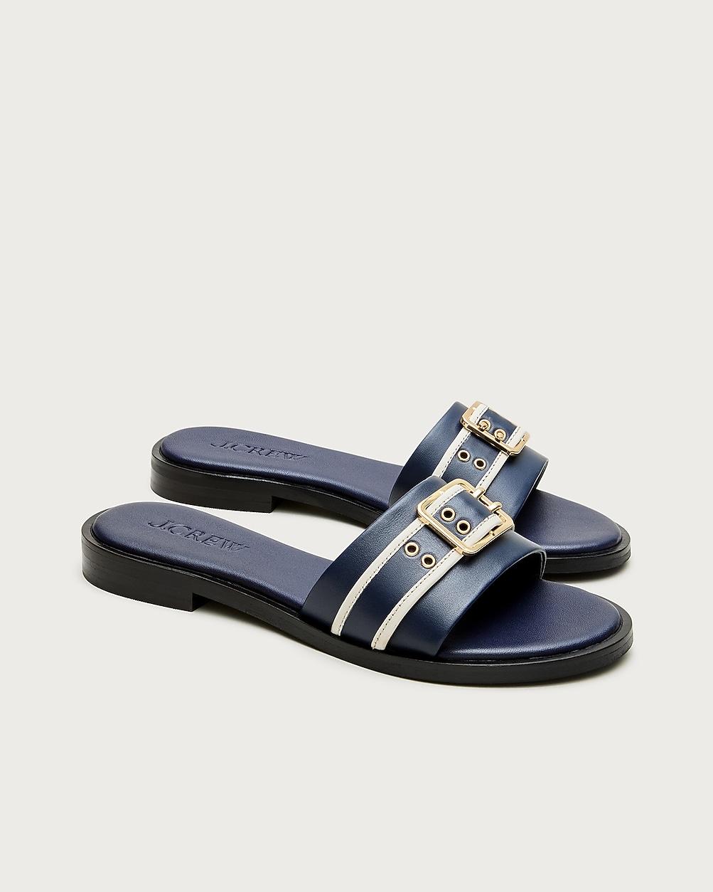 Belted sandals in leather by J.CREW