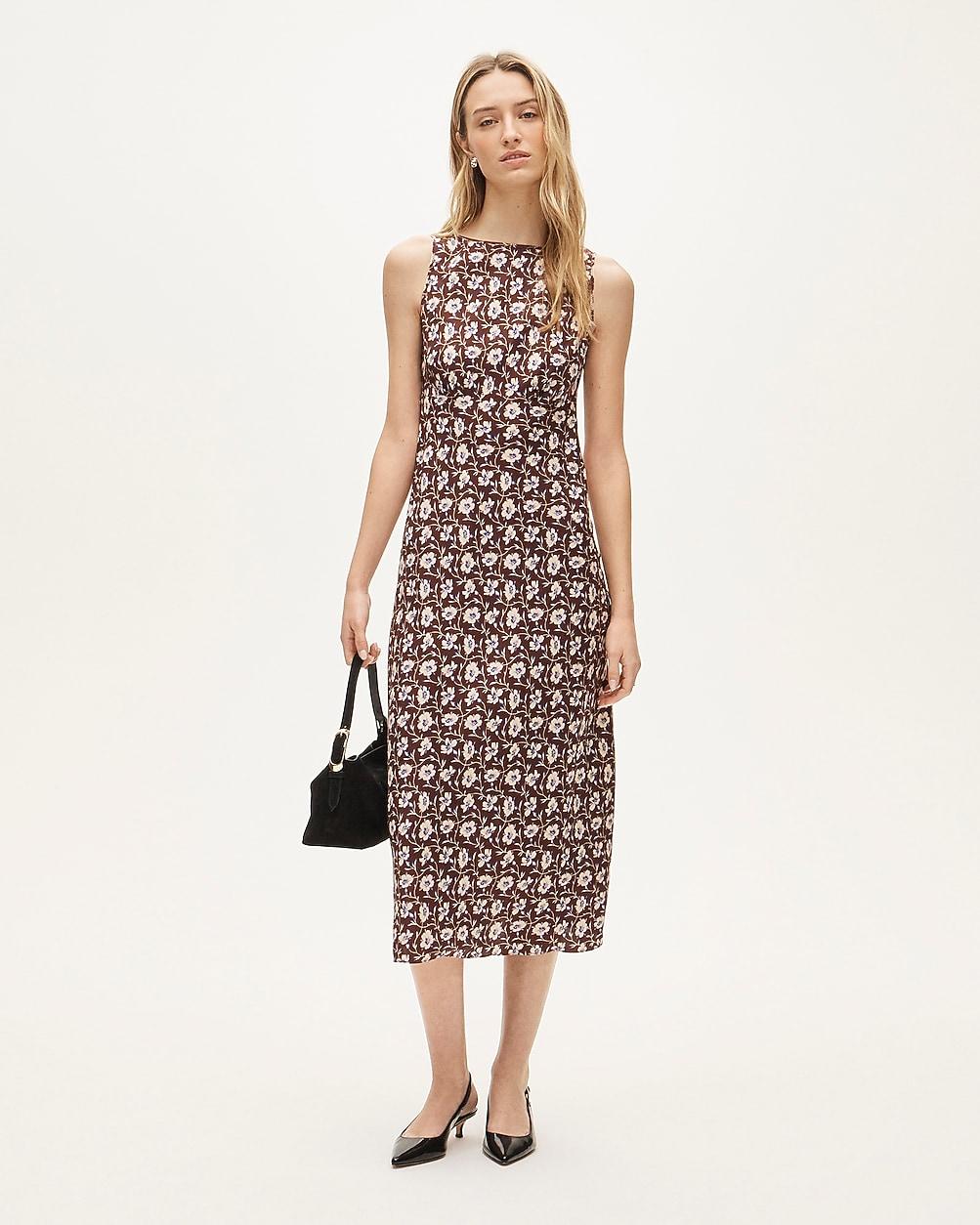Bias-cut slip dress in floral print by J.CREW