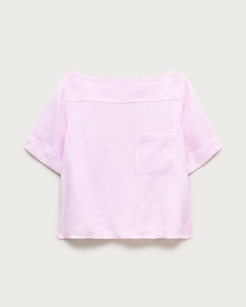 Boatneck tee in linen by J.CREW