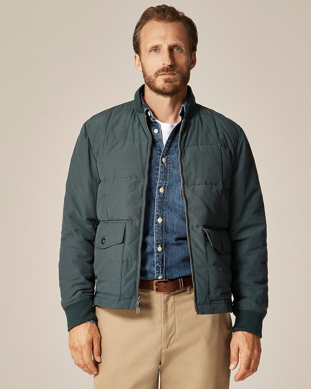 Box-quilt insulated bomber jacket with PrimaLoft® by J.CREW