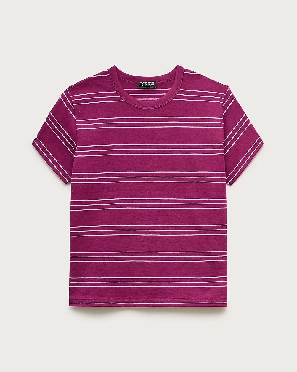 Boyfriend jersey classic-fit T-shirt in stripe by J.CREW