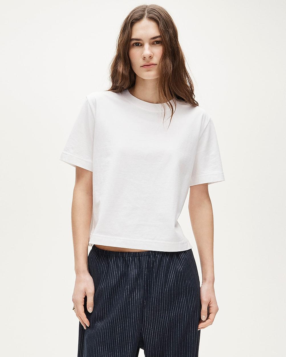 Boyfriend jersey relaxed cropped T-shirt by J.CREW