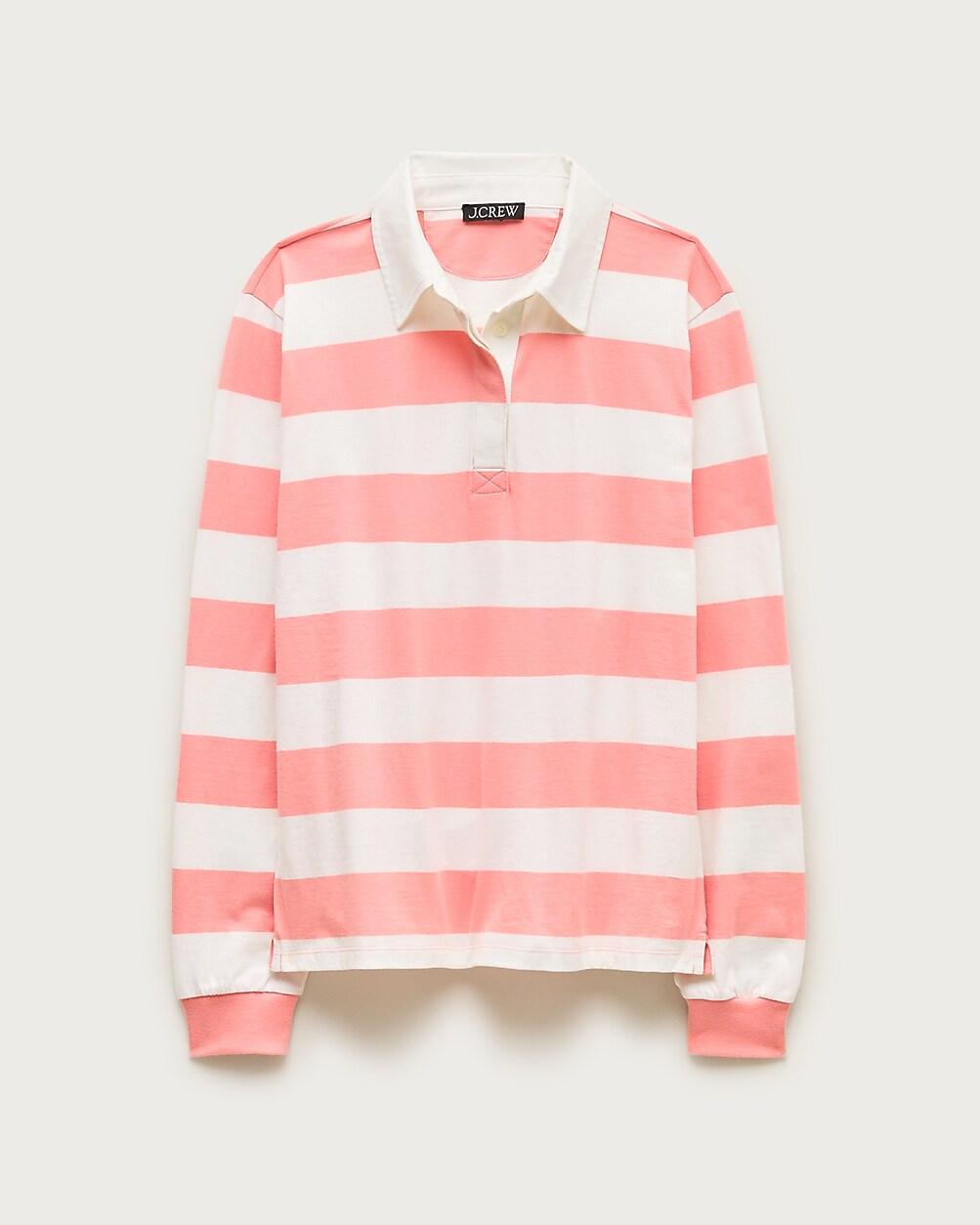 Boyfriend jersey rugby shirt in stripe by J.CREW