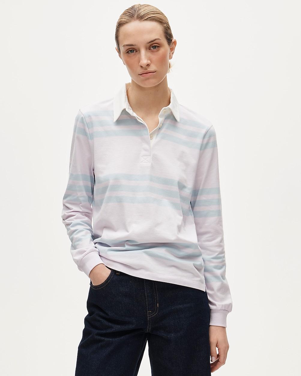 Boyfriend jersey rugby shirt in stripe by J.CREW