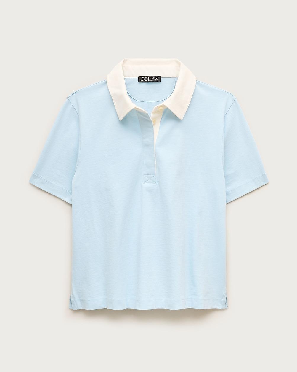 Boyfriend jersey short-sleeve polo shirt by J.CREW