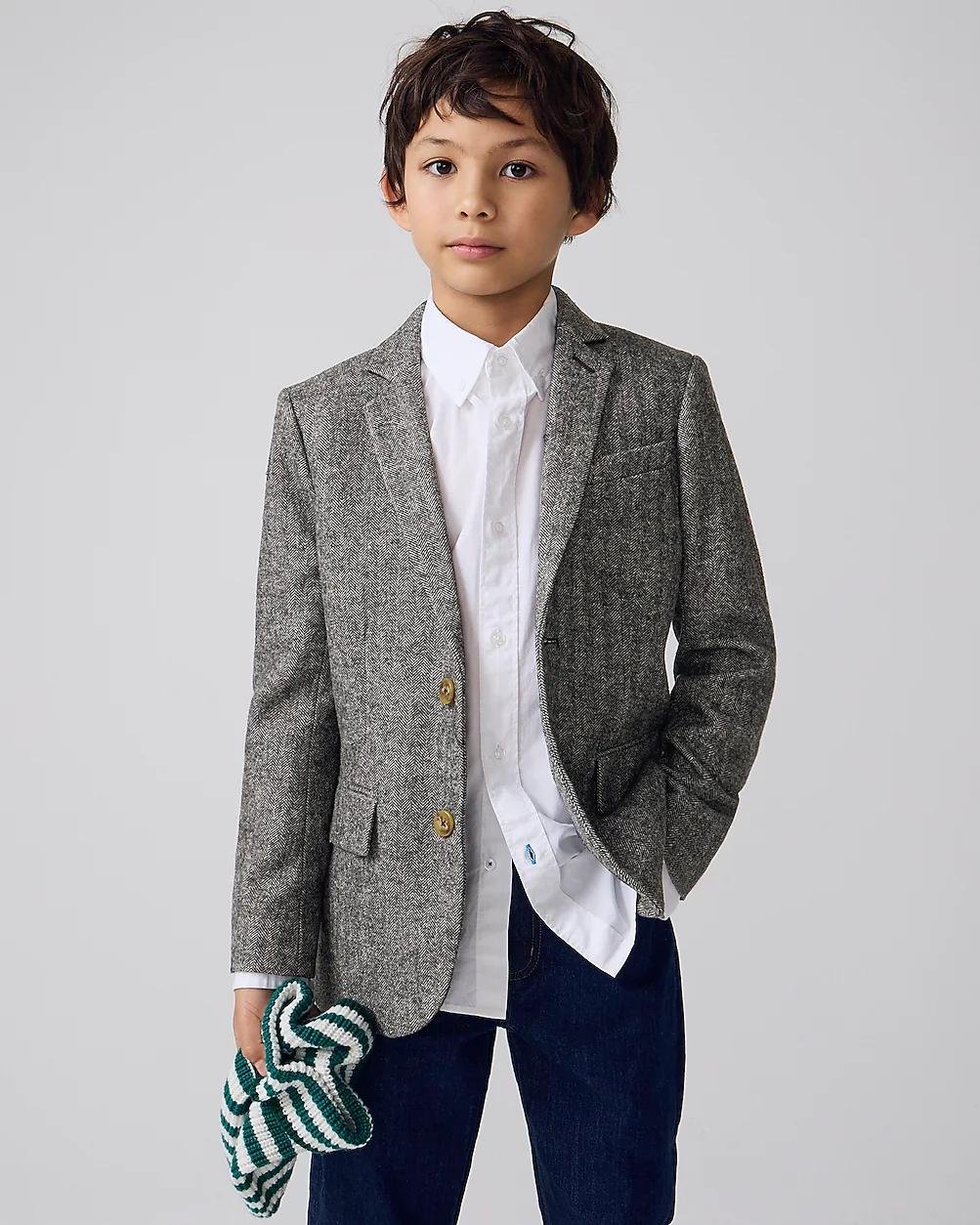 Boys' Ludlow suit jacket in wool-blend herringbone by J.CREW