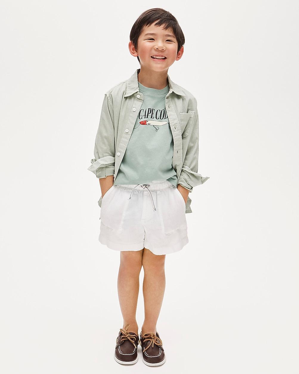 Boys' linen-blend dock short by J.CREW