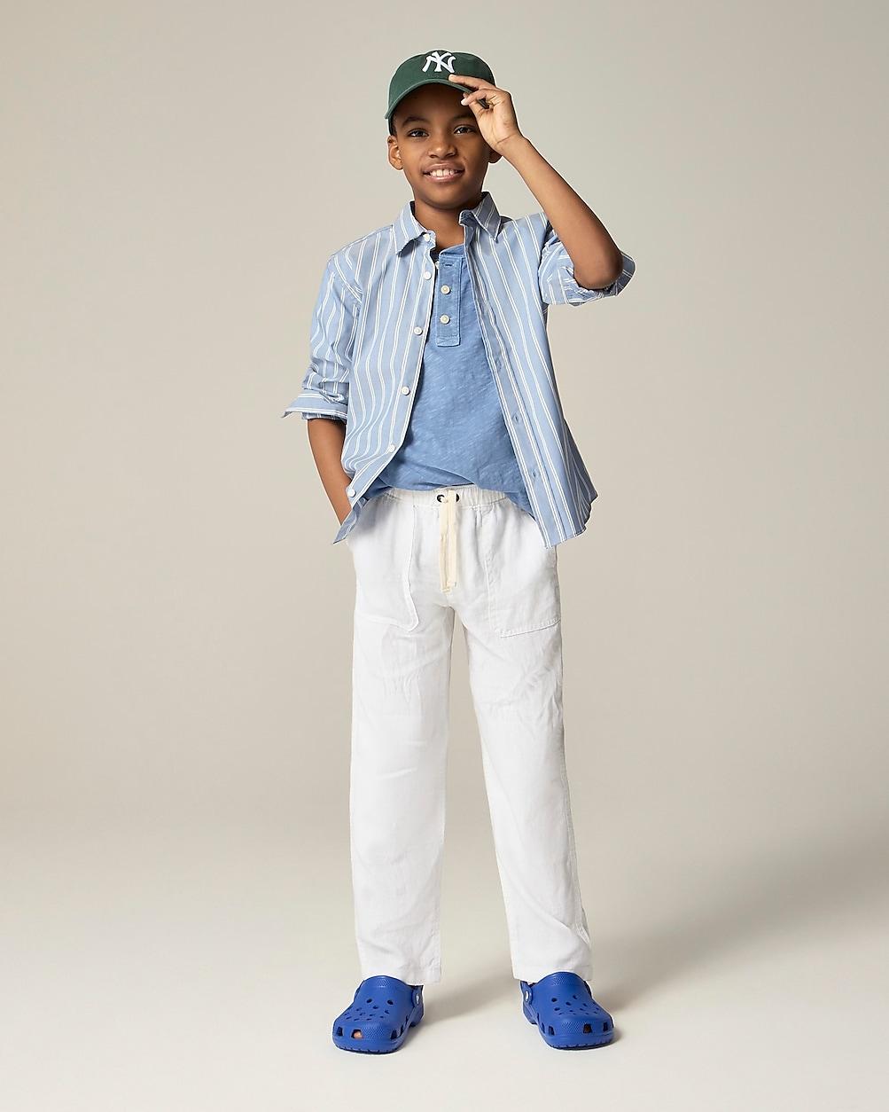 Boys' pull-on pant in linen blend by J.CREW