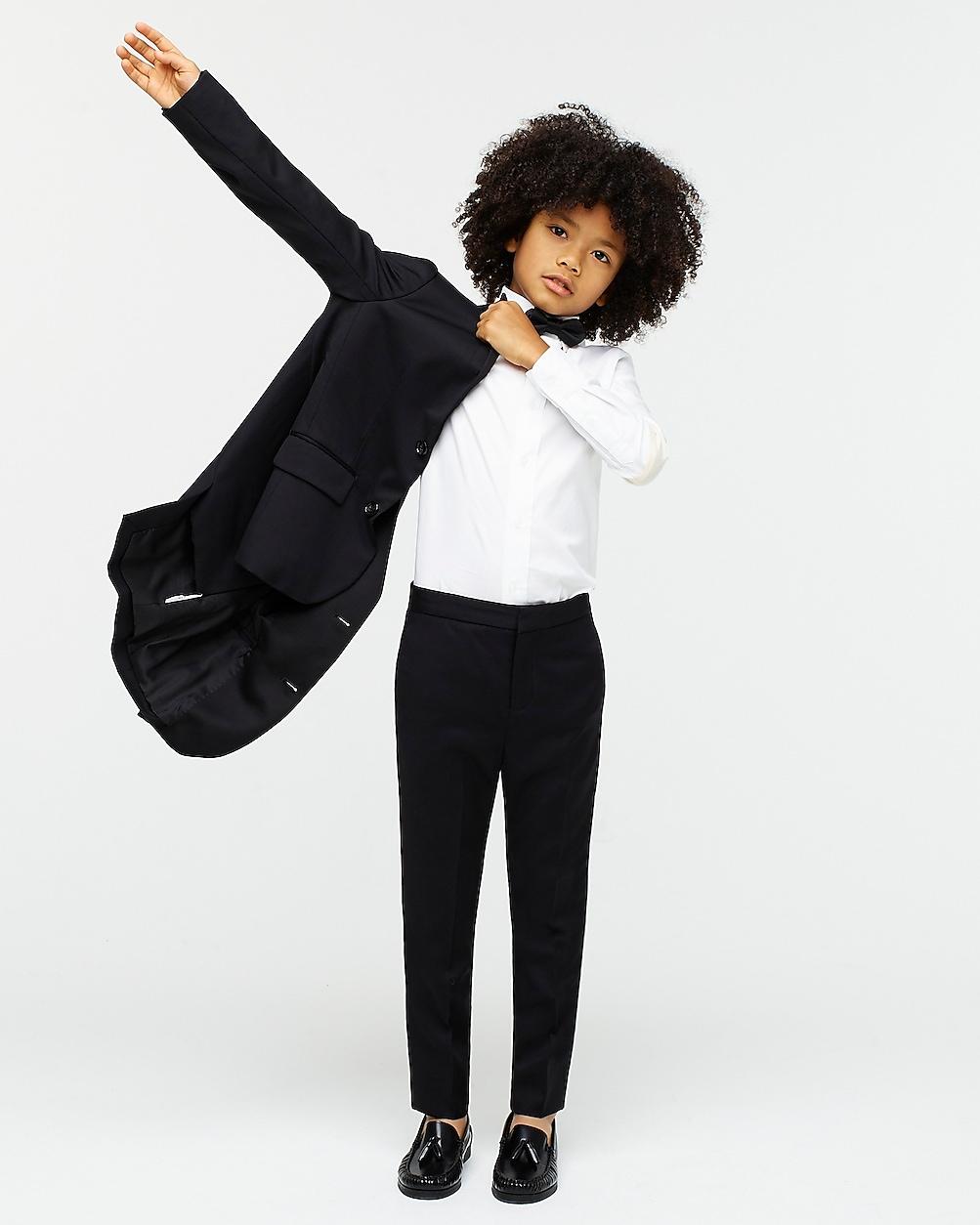 Boys' slim Ludlow tuxedo pant in Italian wool by J.CREW