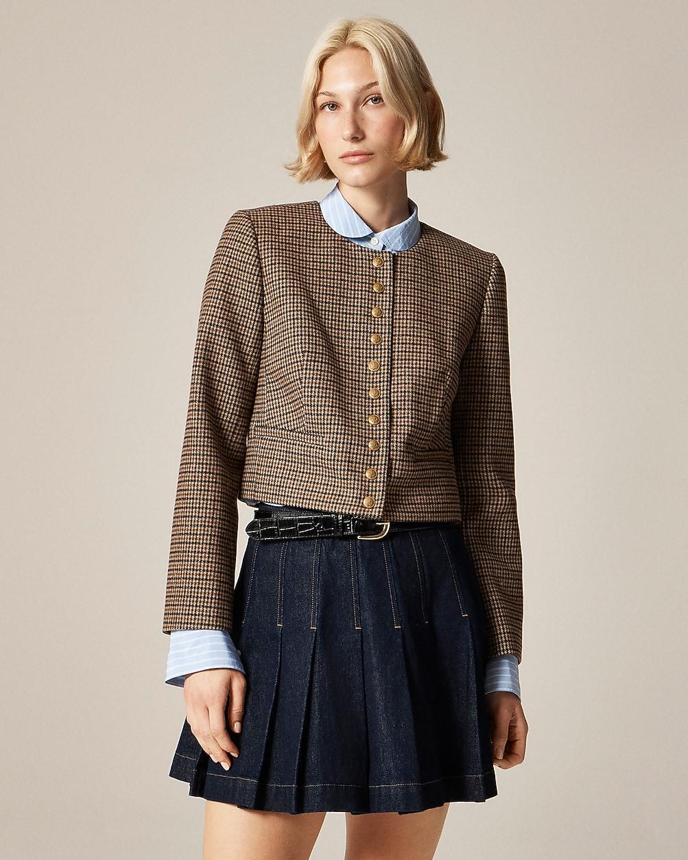 Bridgette lady jacket in houndstooth wool blend by J.CREW