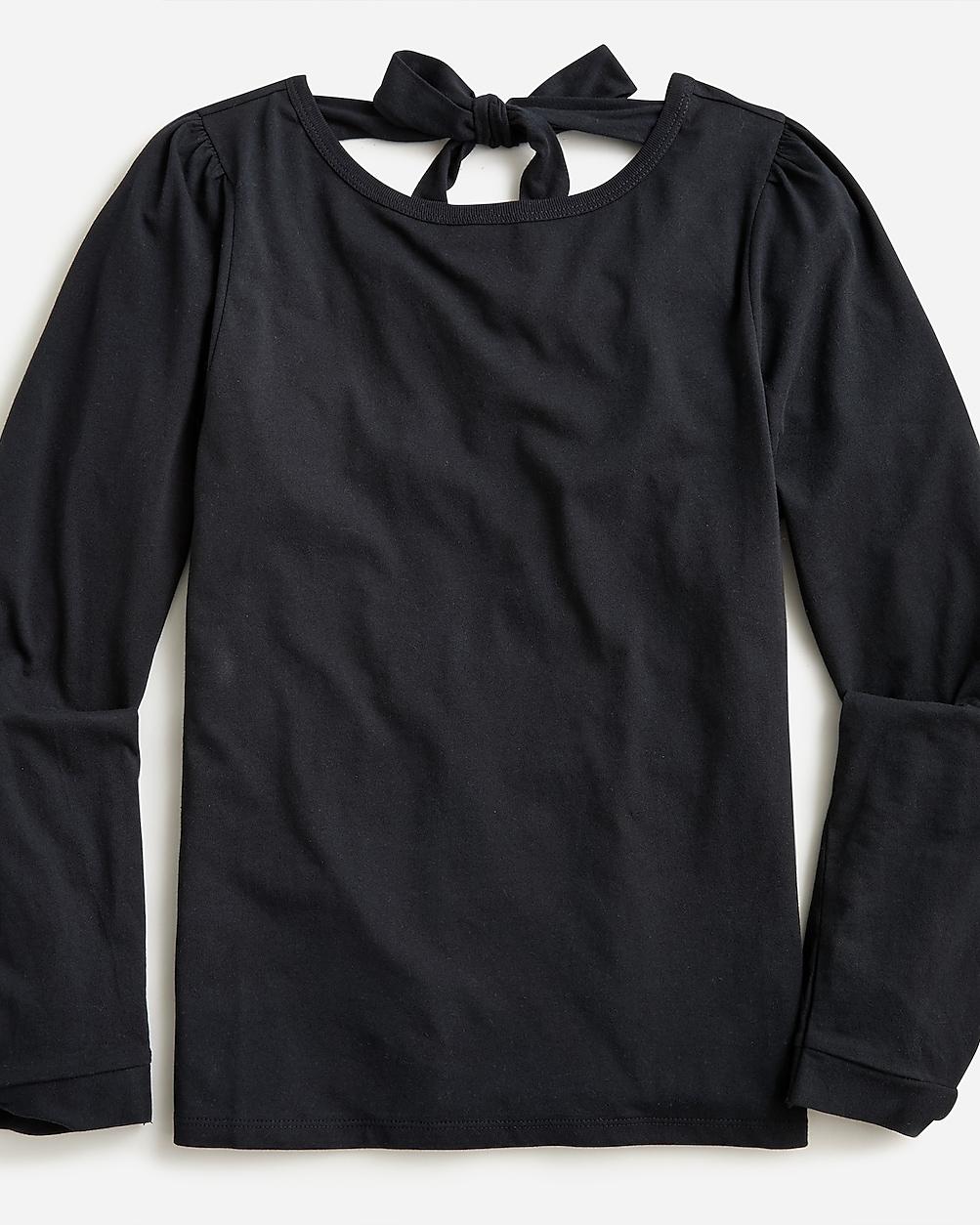 Broken-in jersey long puff-sleeve T-shirt by J.CREW