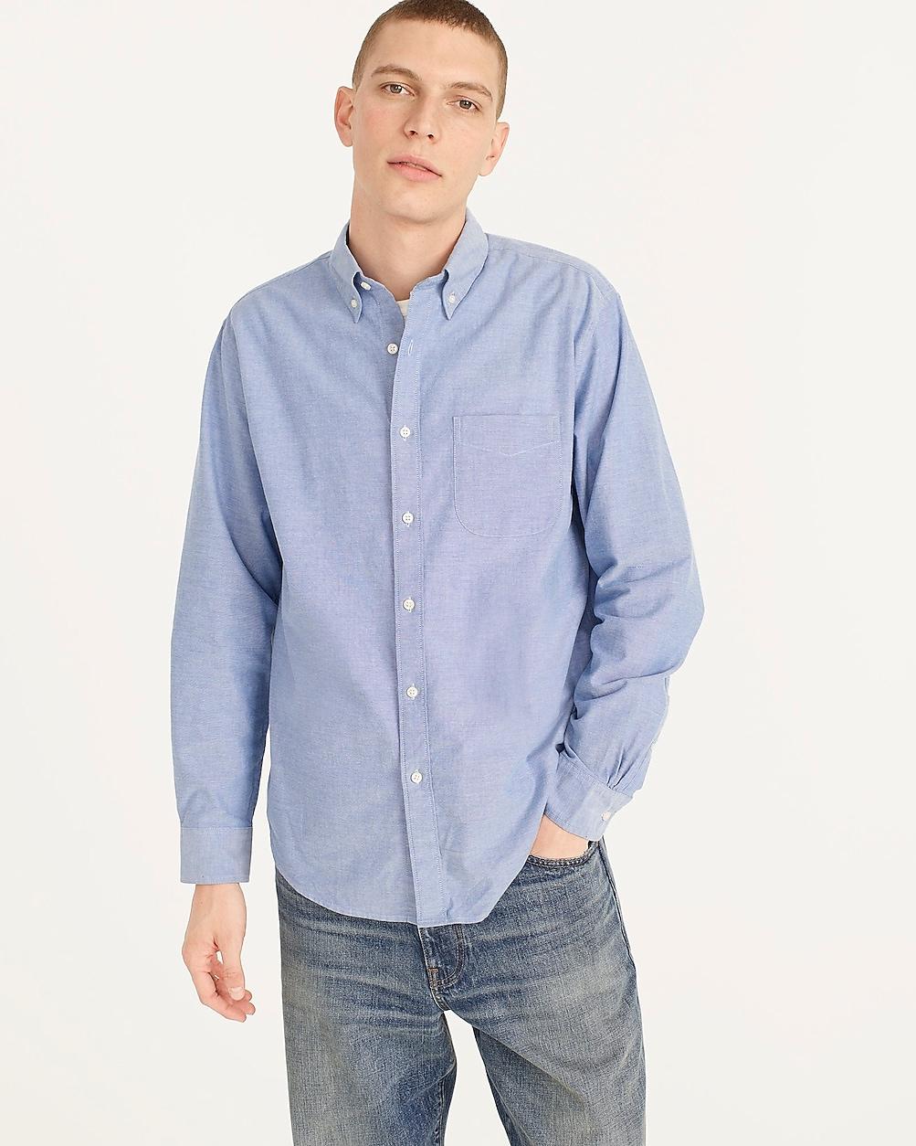 Broken-in organic cotton oxford shirt by J.CREW