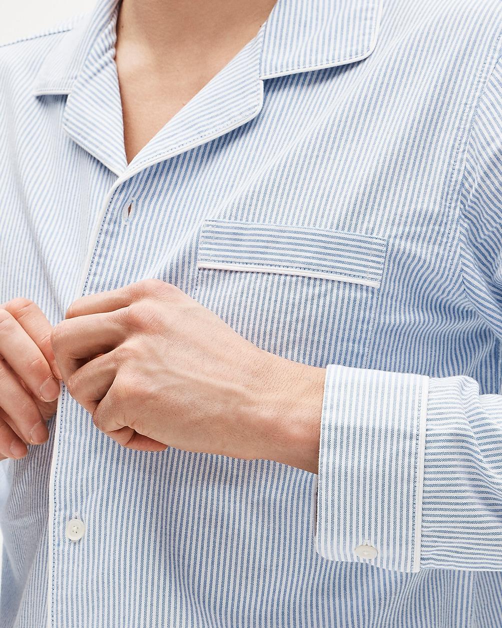 Broken-in oxford lounge set in  organic cotton stripe by J.CREW