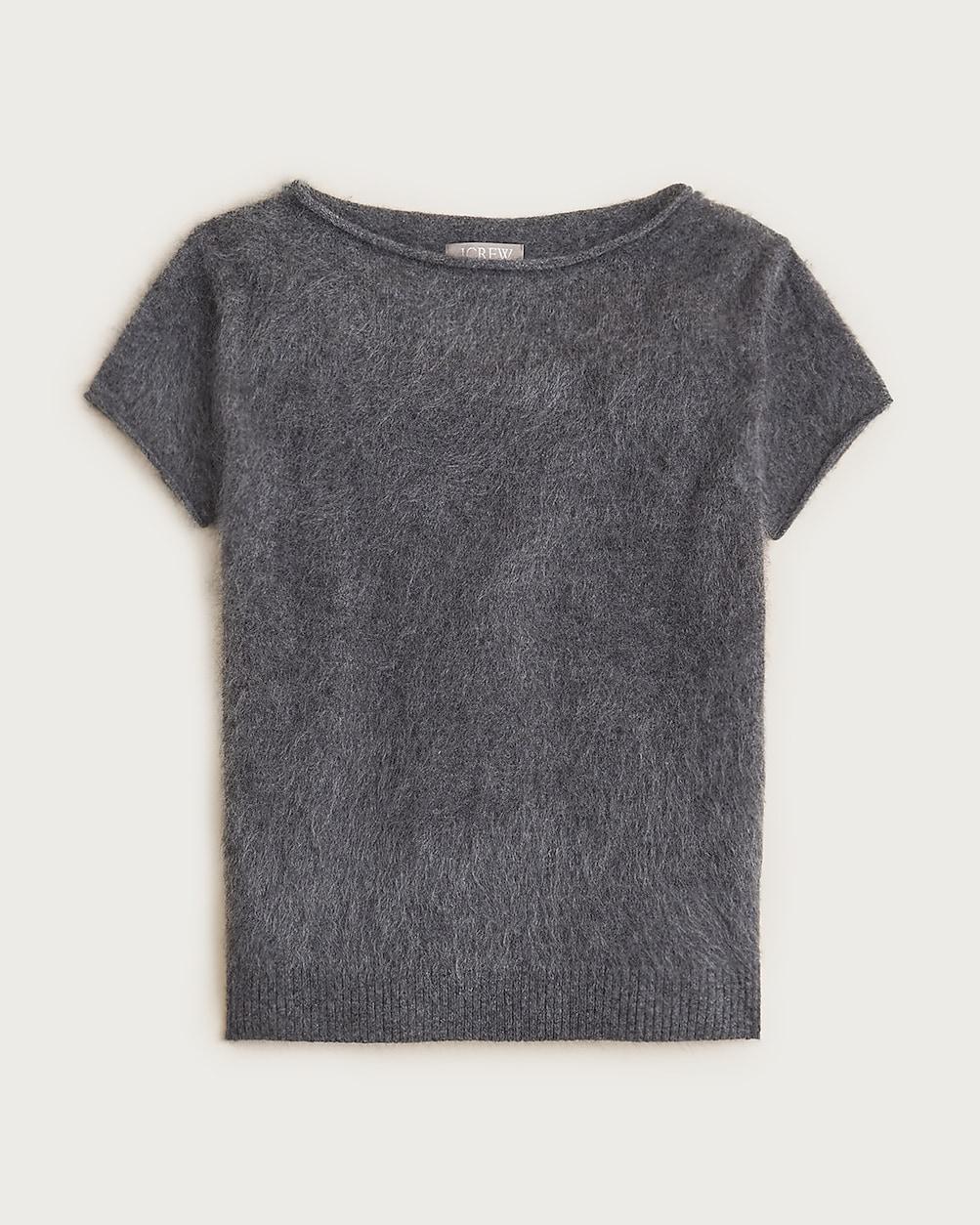 Brushed cashmere boatneck T-shirt by J.CREW