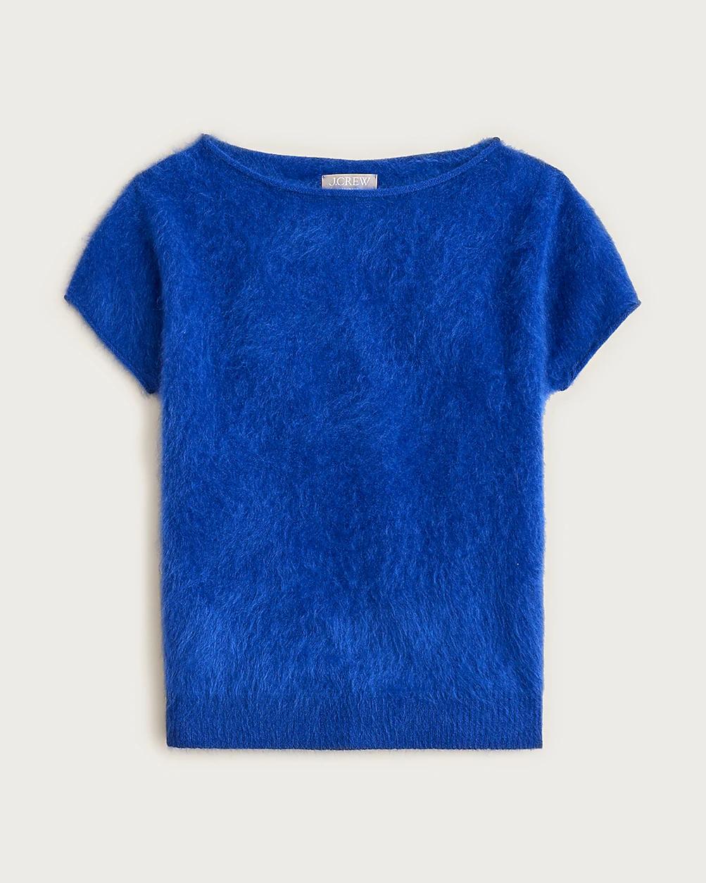 Brushed cashmere boatneck T-shirt by J.CREW